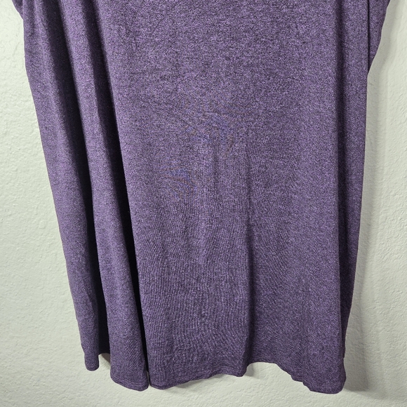 LOGO By Lori Goldstein Purple Tunic Tank Top Plus Size 2X Sleeveless Crew Neck - Picture 11 of 15